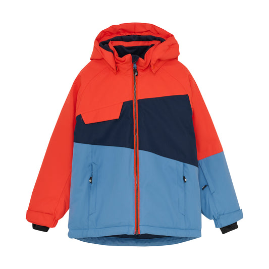 Color Kids Ski Jacket - Colorblock Orange - 6Y