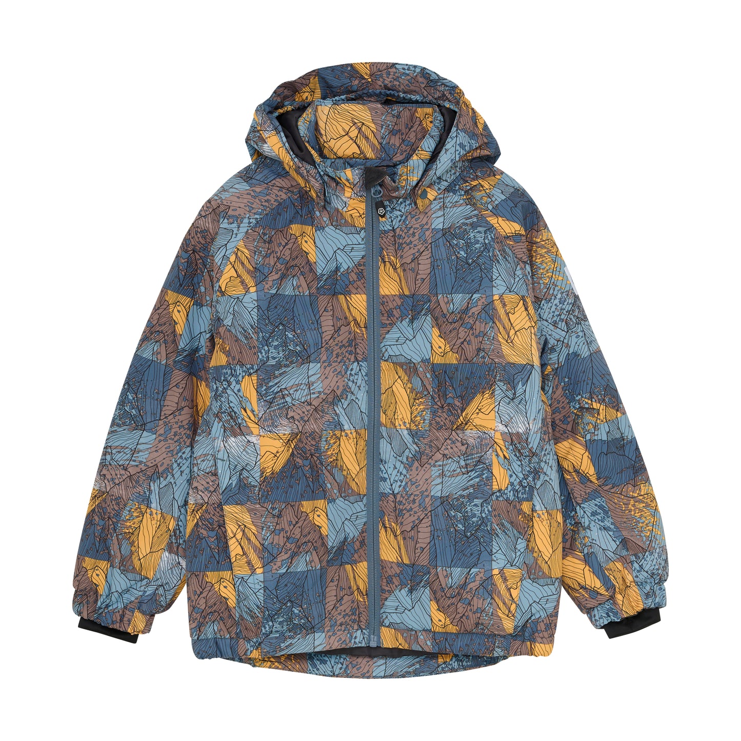 Color Kids Winter Jacket - Print Blue / Orange - 6Y