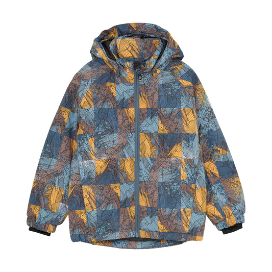 Color Kids Winter Jacket - Print Blue / Orange - 6Y