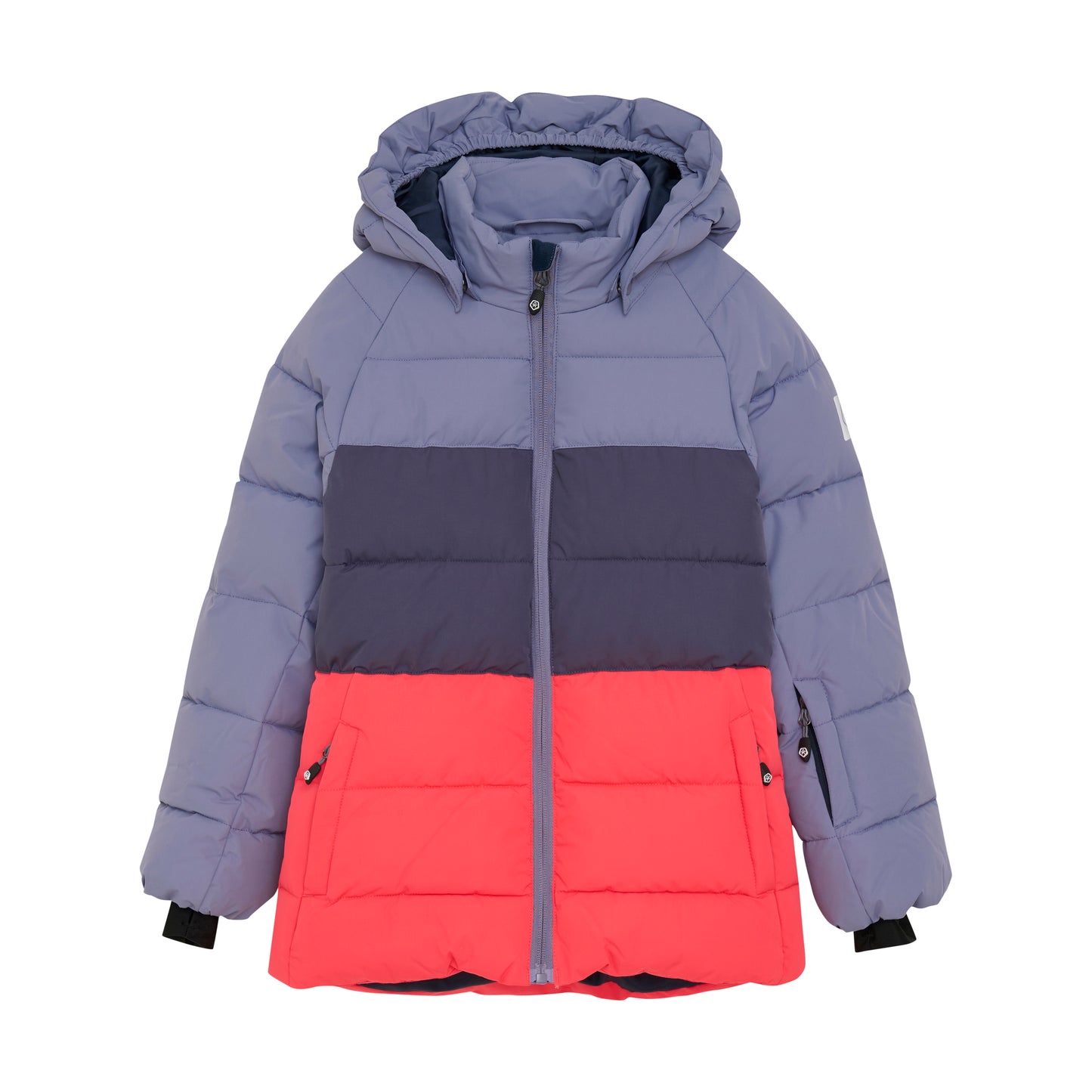 Color Kids - Quilted Color Block Ski Jacket - 6Y