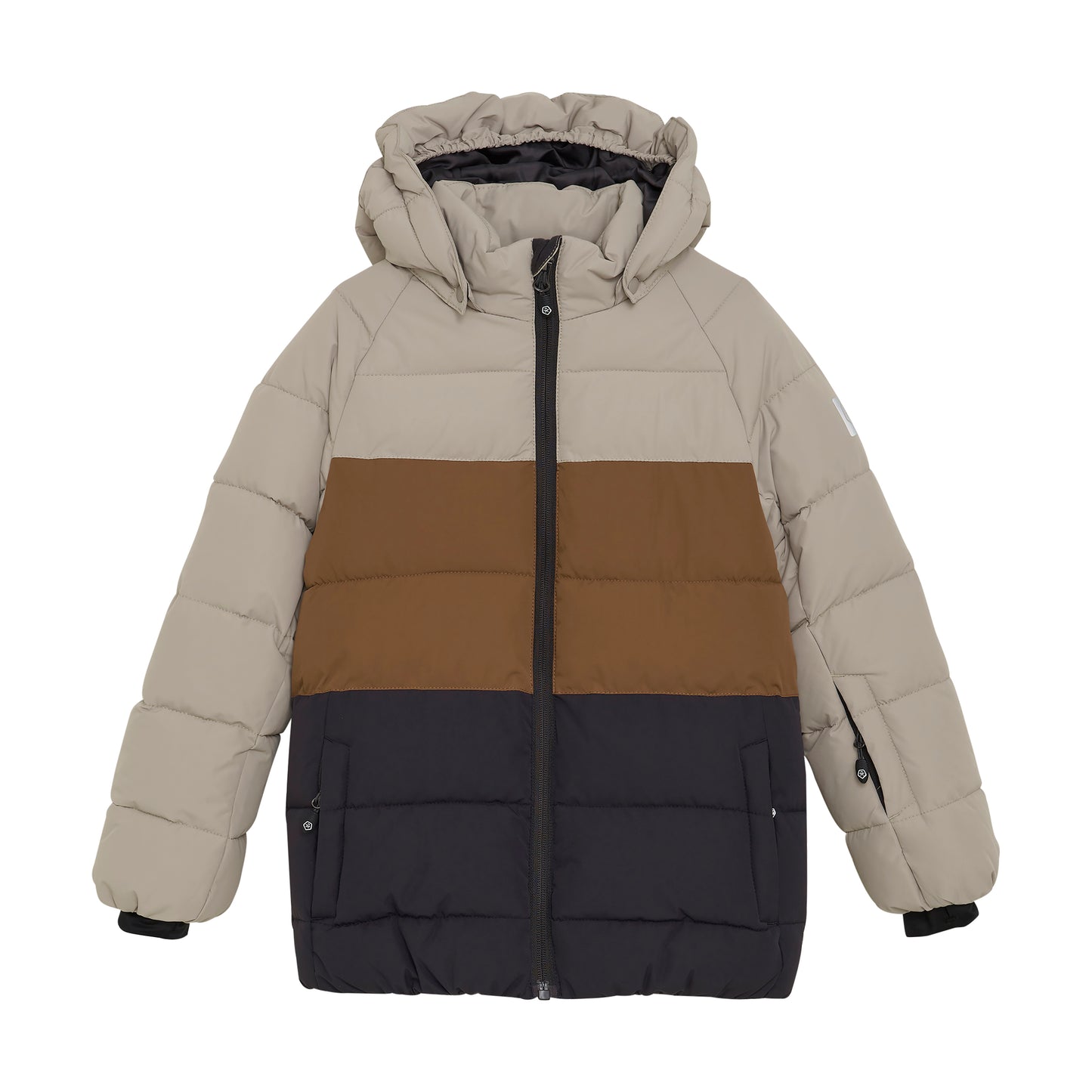 Color Kids - Quilted Color Block Ski Jacket - 6Y