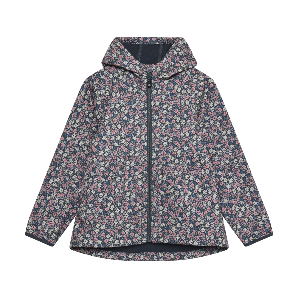 Color Kids - Waterproof Fleece Lined All Over Print Floral Windbreaker