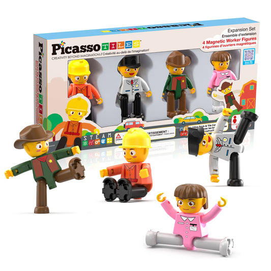 PicassoTiles Professional Figure Set 4 Pieces