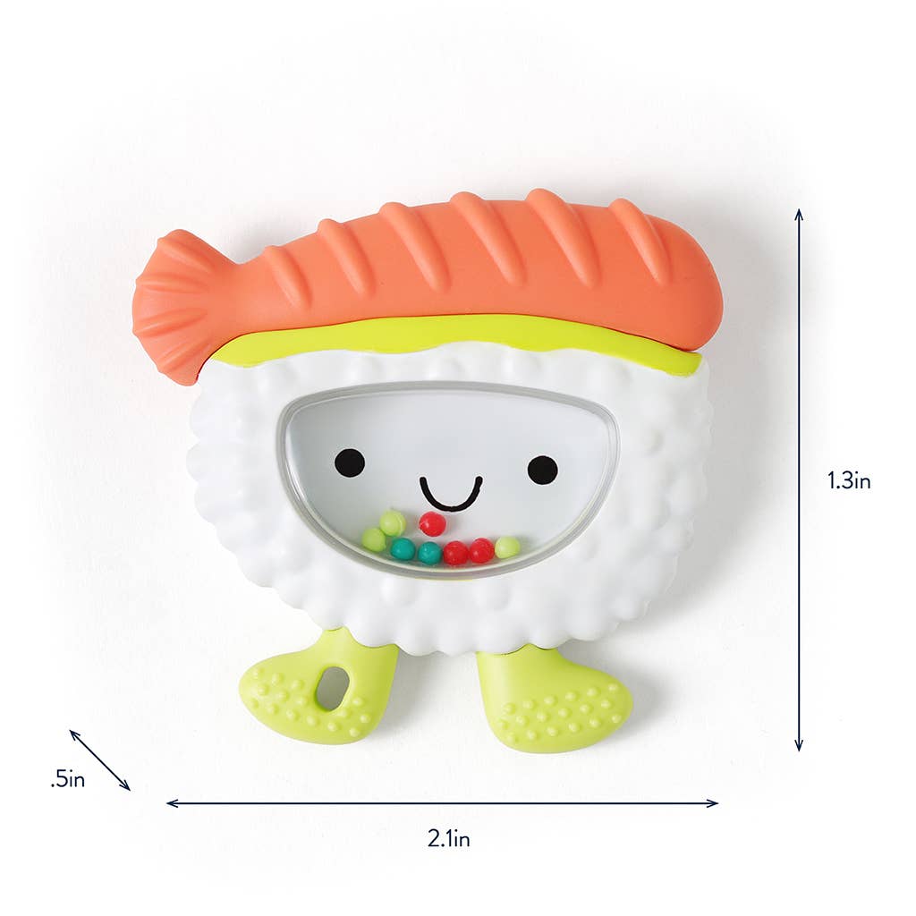 Itzy Ritzy - Sweetie Shake Plus™ - Teething + Rattle Toy: Sushi