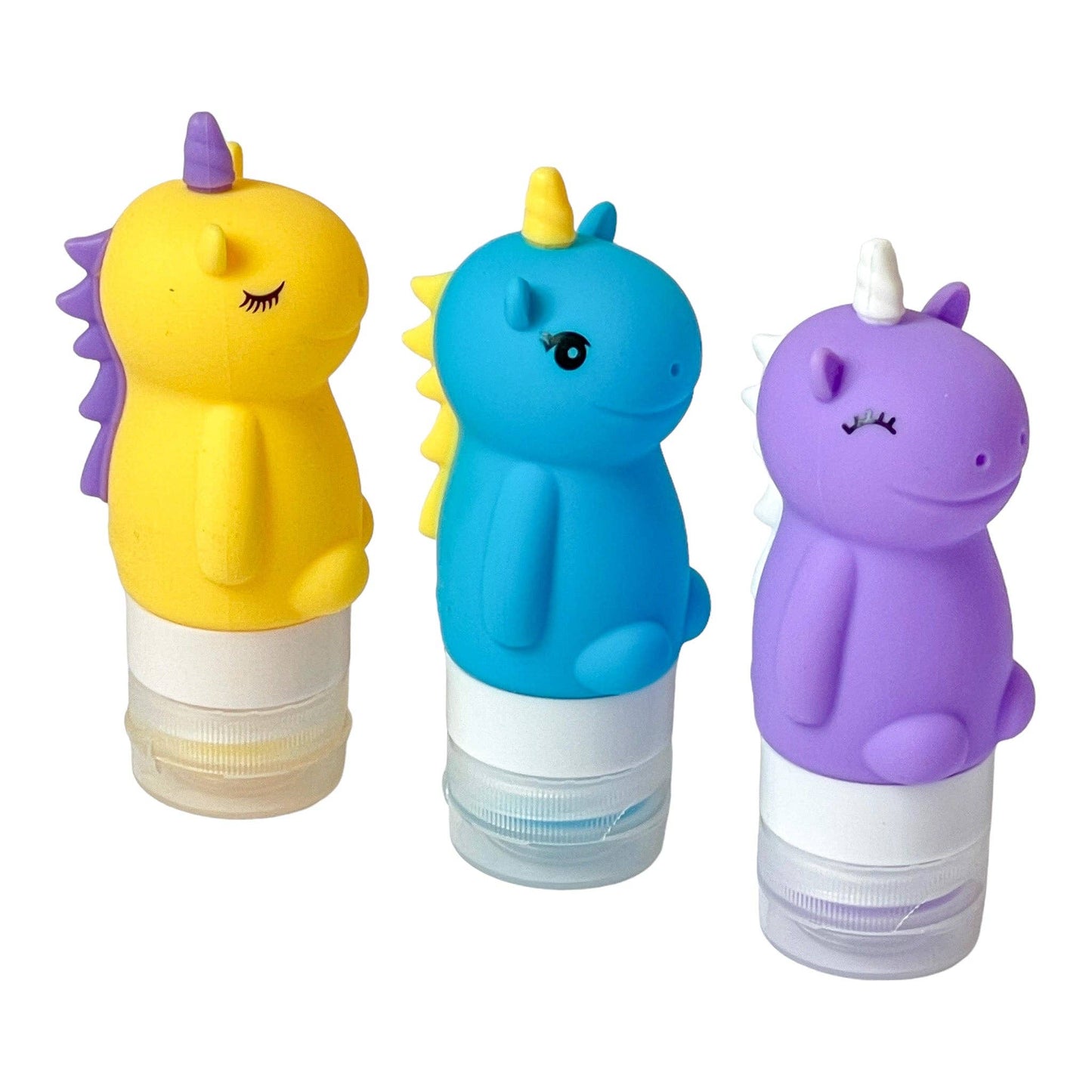 Yumbox - Set of 3 Unicorn-Shaped Leakproof Silicone Condiment Squeeze