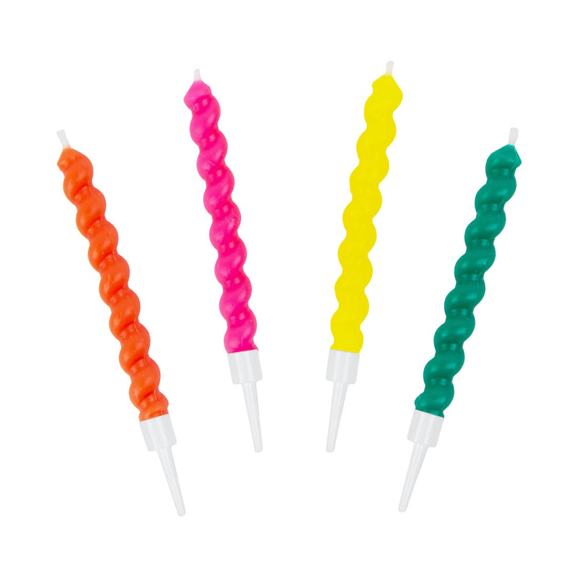 Talking Tables USA - Twisted Rainbow Birthday Candles | 8 Pack | Birthday Party |