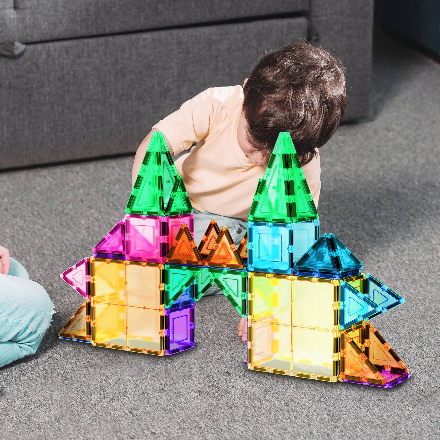 PicassoTiles 61pc Magnetic Tile Building Set