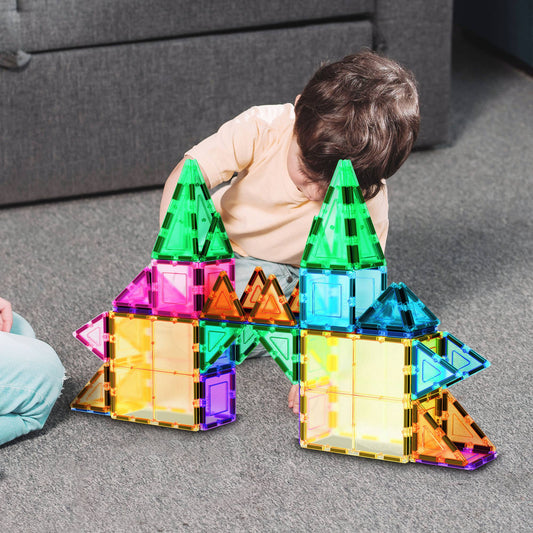 PicassoTiles 61pc Magnetic Tile Building Set
