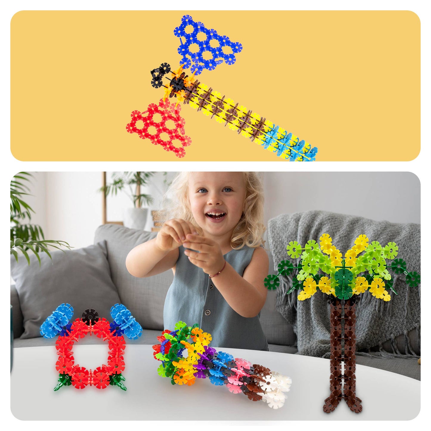 PicassoTiles 108pc Building Chips Interlocking Disc Set