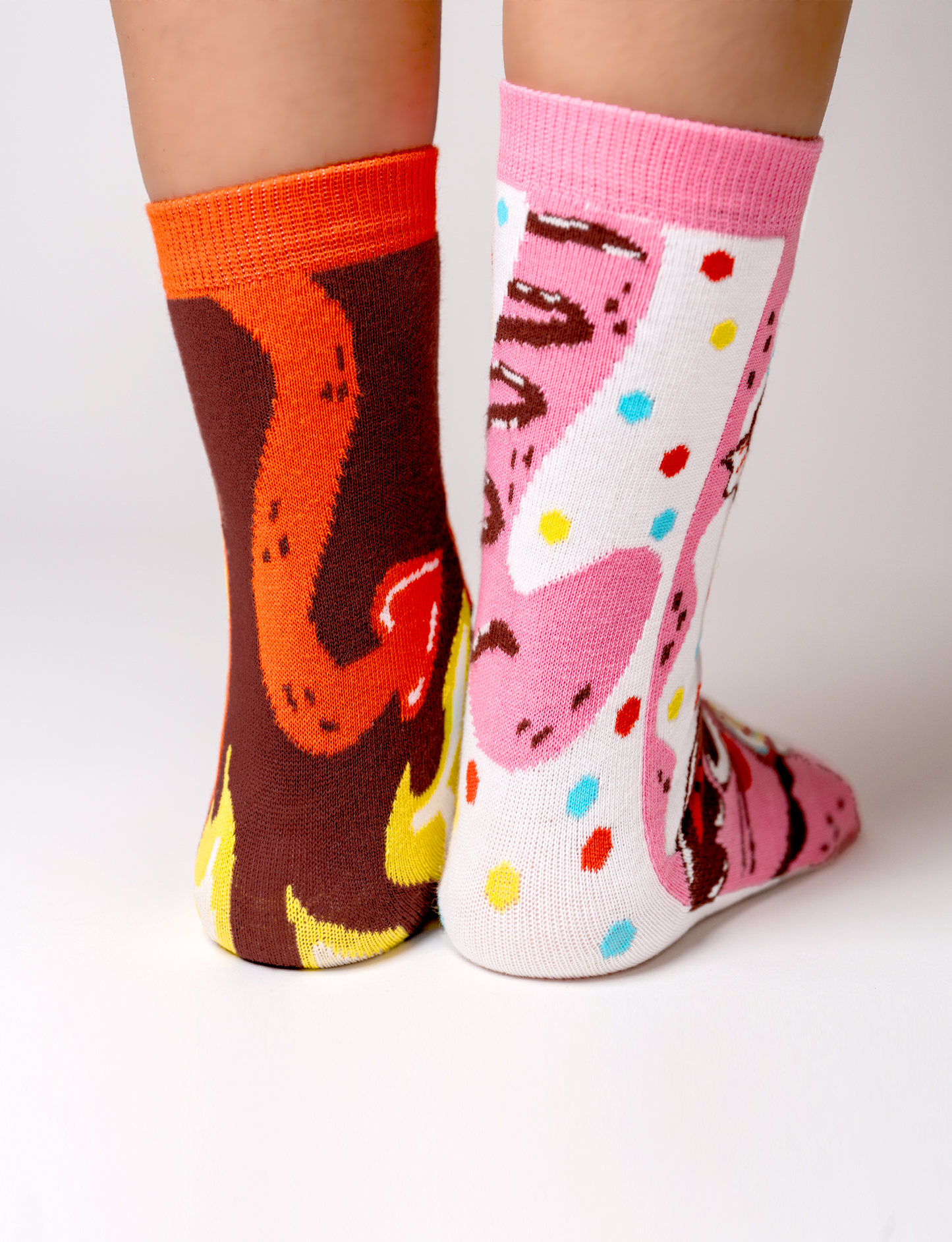 Pals Socks - Purrty Sweet & Feline Spicy Fun Grippy Cat Socks for Kids