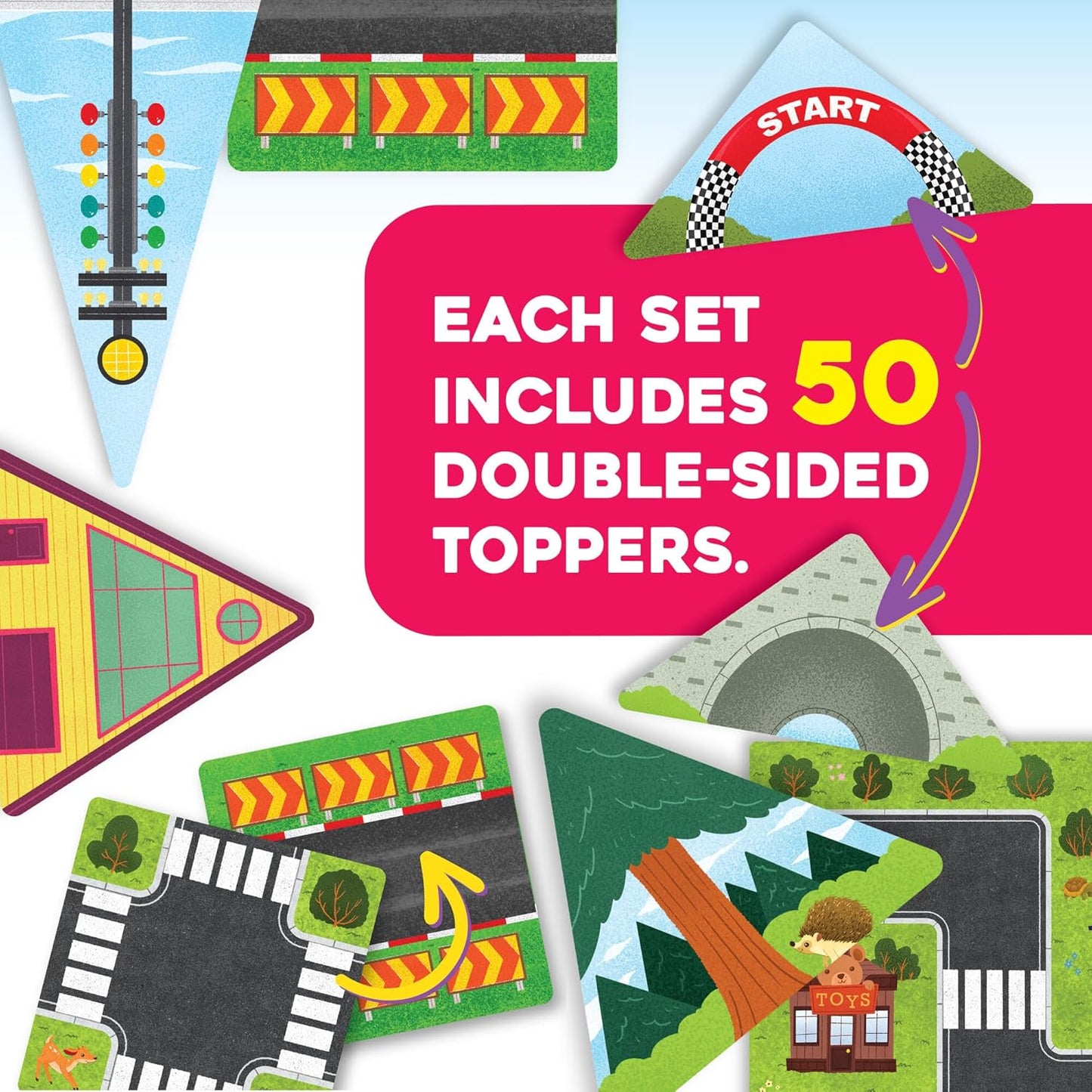 MindWare - Flip Formers: Roads Tile Toppers
