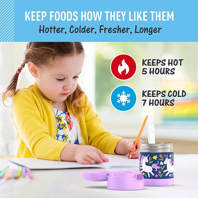 Thermos Funtainer 10oz FUNTAINER® FOOD JAR PATTERNS, Unicorn Blooms