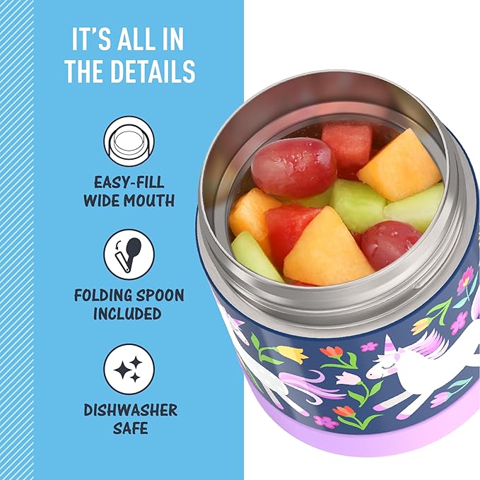 Thermos Funtainer 10oz FUNTAINER® FOOD JAR PATTERNS, Unicorn Blooms