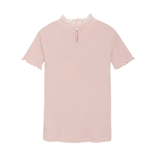 Creamie T-shirt SS Pink Lace 8Y