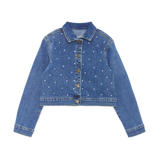 Creamie Jacket Denim Rhinestones