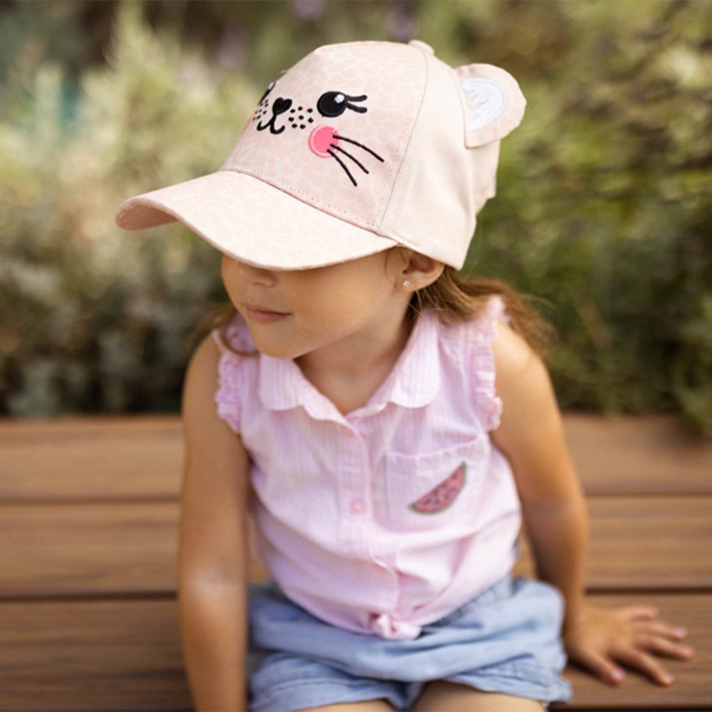 Flapjackkids - Kids Upf50+ 3D Cap - Leopard (4-6Y)