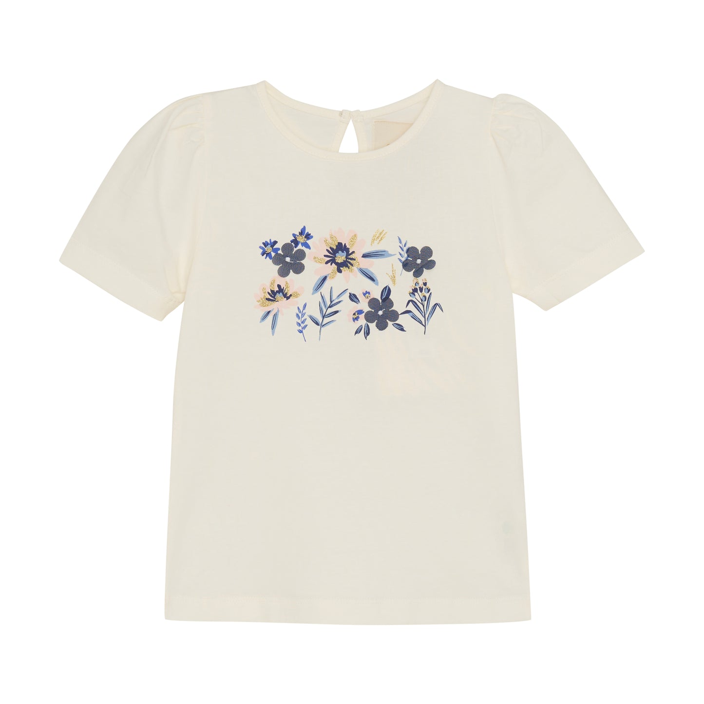Creamie T-shirt Blue Floral - 2Y