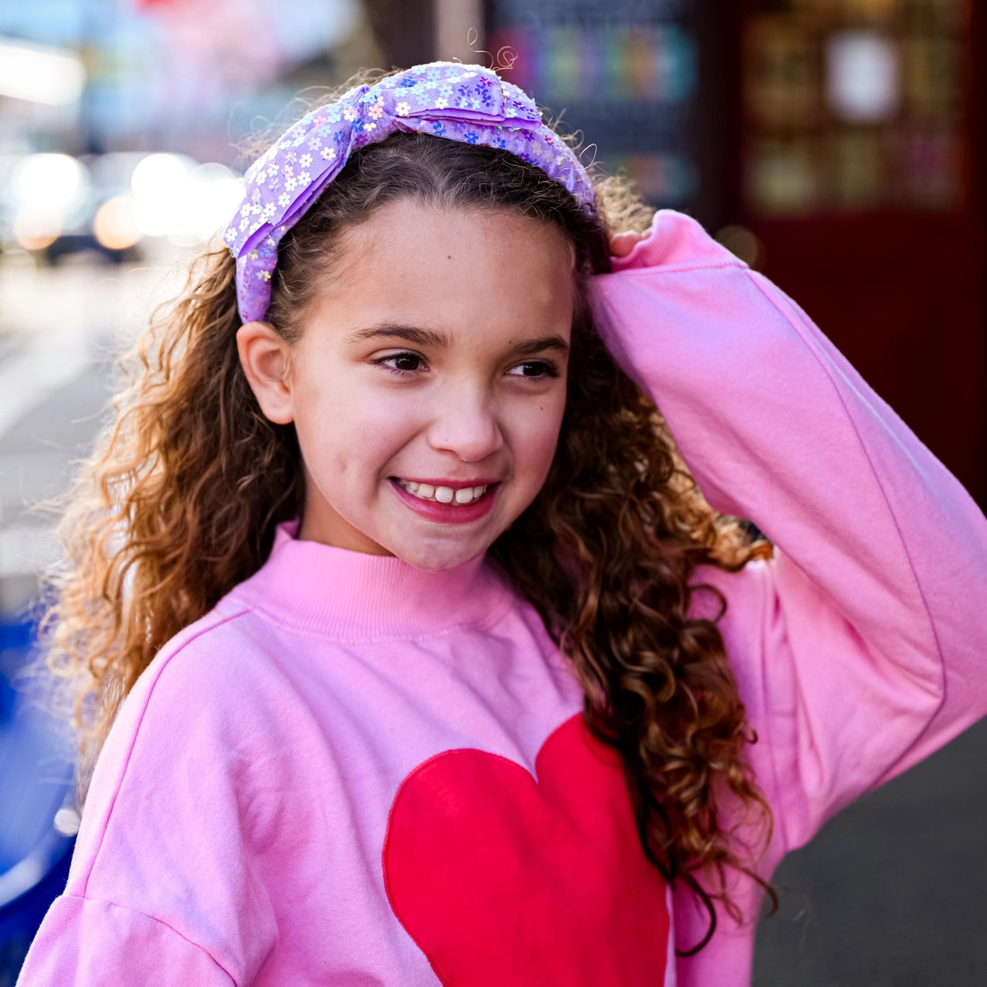 Frog Sac - Big Bow Headband - Double Layer Sequin