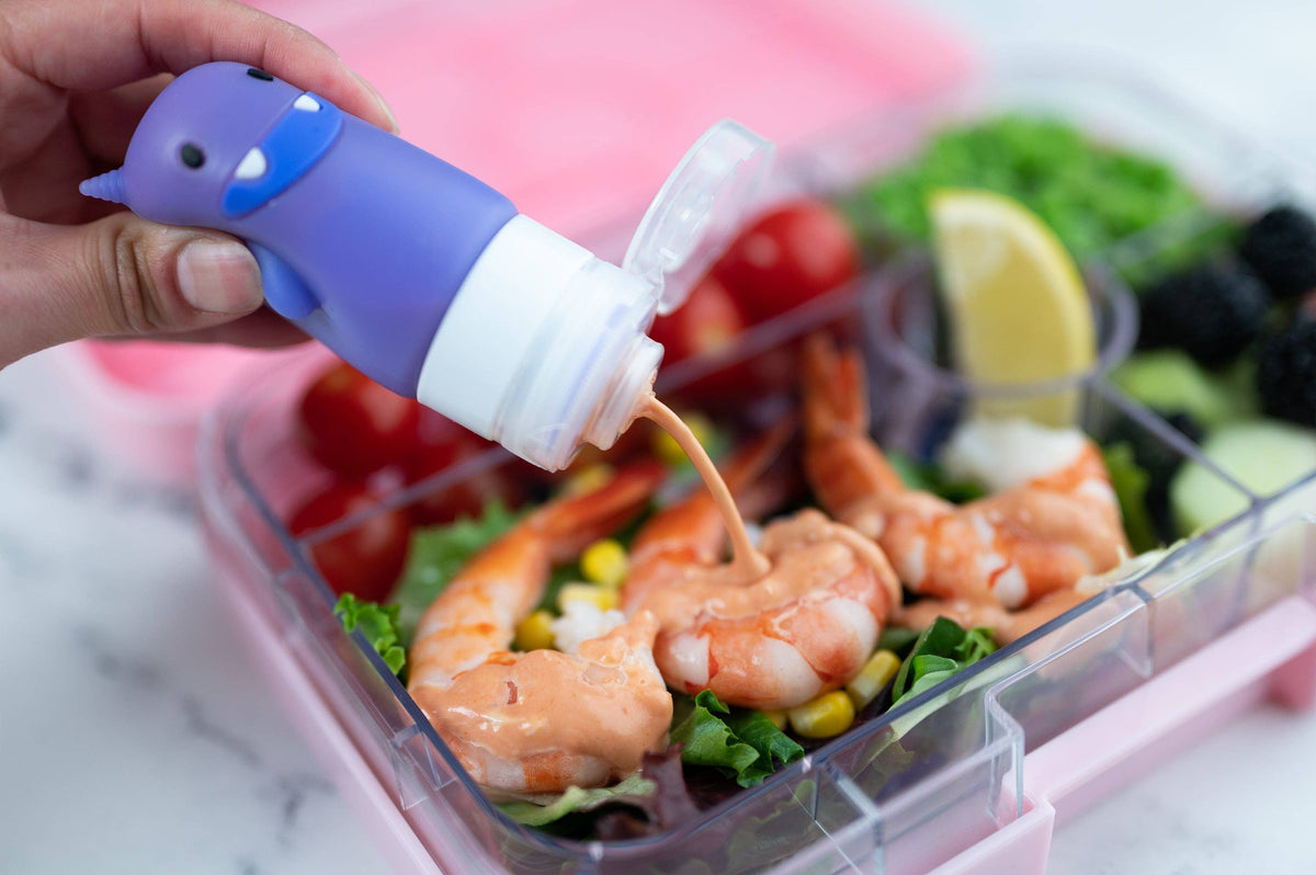 Yumbox - Funny Monster Silicone Squeeze Bottles for Mess‑Free Lunches