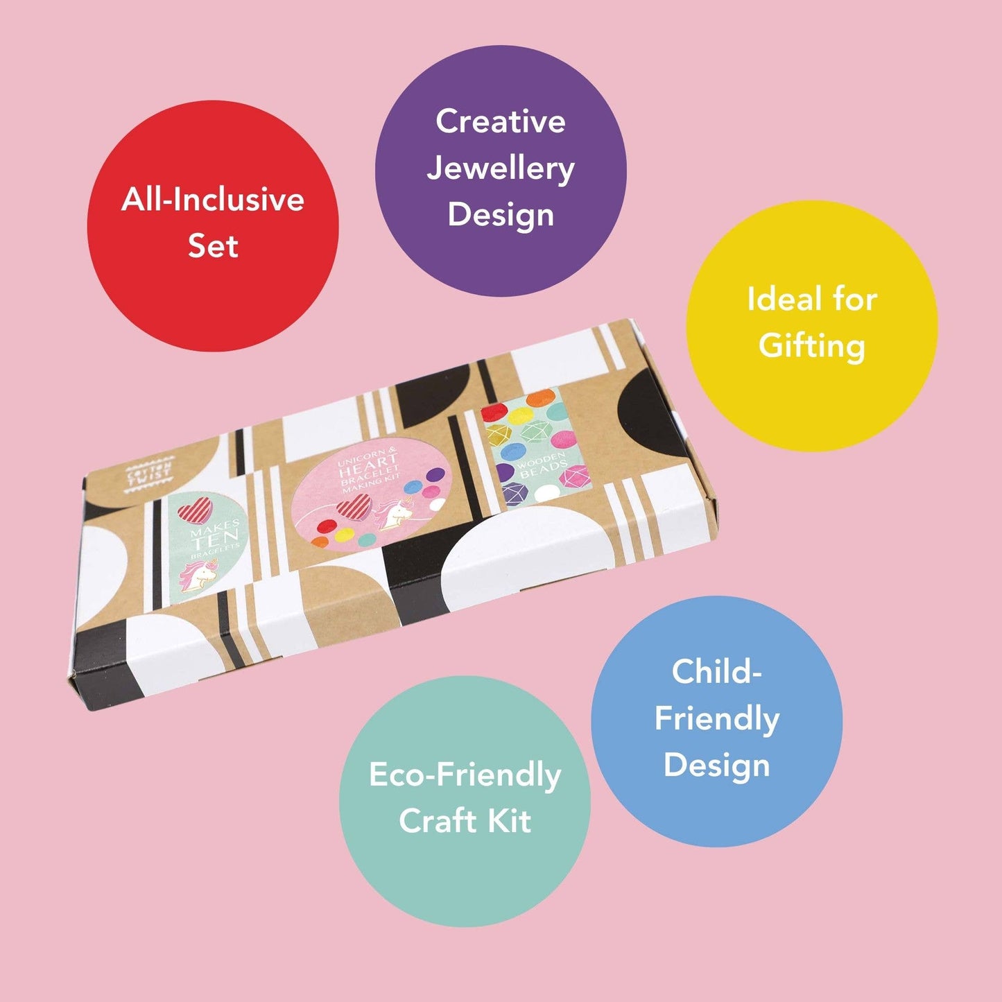 Cotton Twist - Unicorn & Heart Bracelet Making Kit