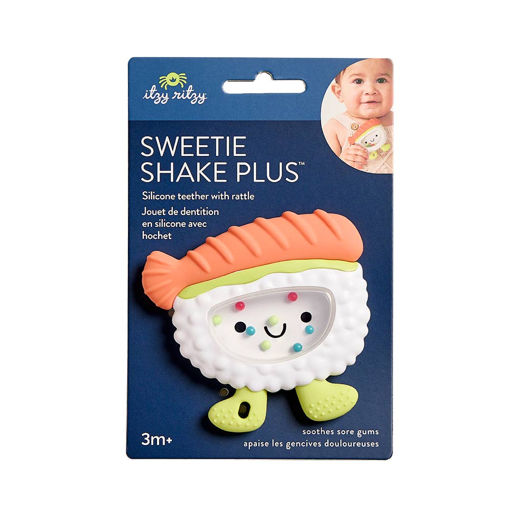 Itzy Ritzy - Sweetie Shake Plus™ - Teething + Rattle Toy: Sushi