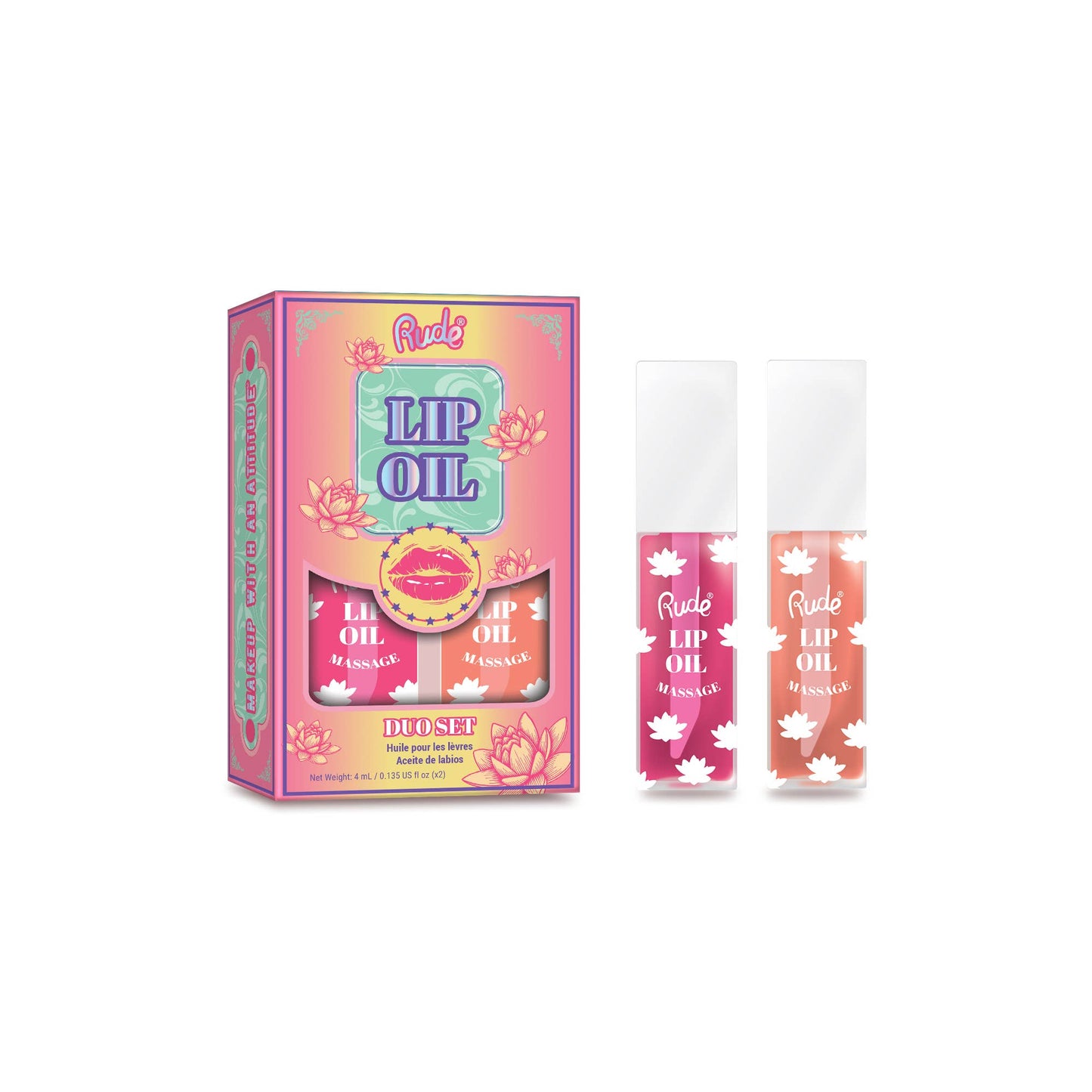Rude Cosmetics - Lip Oil Massage Duo