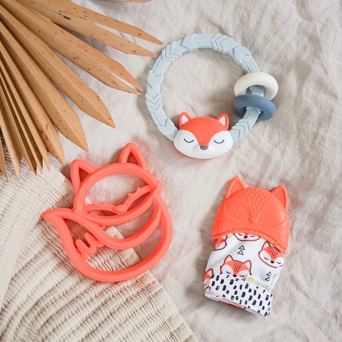 Itzy Ritzy -  Ritzy Rattle™ Silicone Teether Rattles: Highland Cow