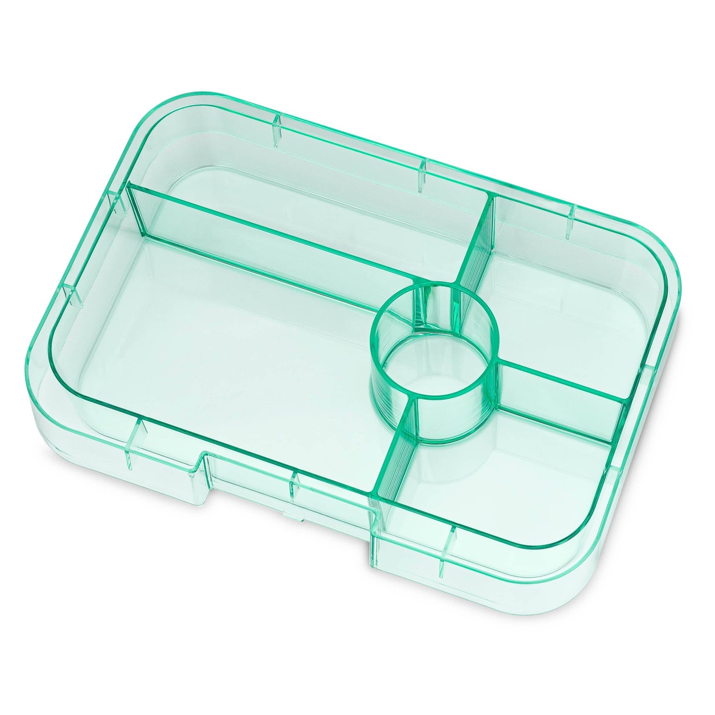 Yumbox - Leakproof Yumbox Tapas Bali Aqua - 5 Compartment Bento Box with Clear Aqua Tray - Extra Large Size