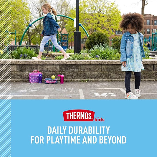 Thermos - 410ml FUNtainer Water Bottle with Spout and Locking Lid, Daring Dinos