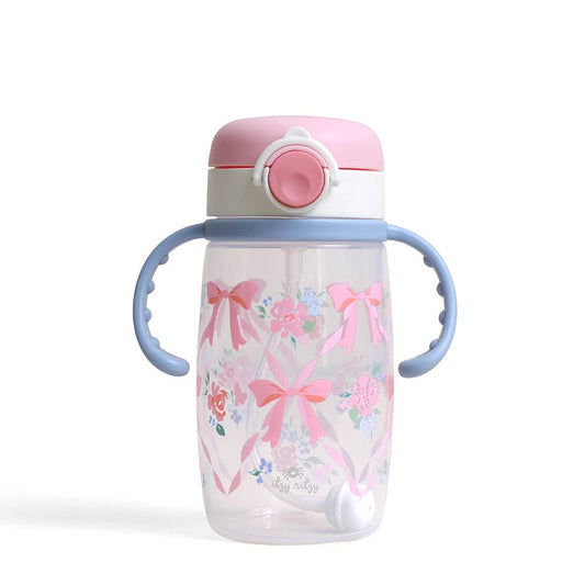 Itzy Ritzy Canada - Itzy Sips - Straw Cup With Snap-Close Lid: Ribbons & Roses