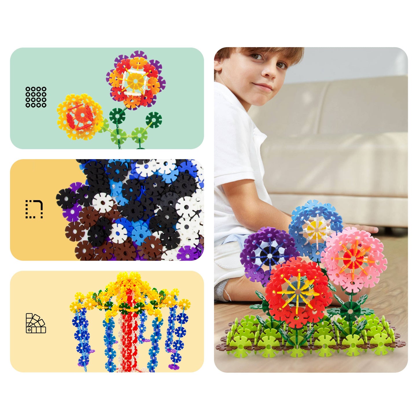 PicassoTiles 108pc Building Chips Interlocking Disc Set