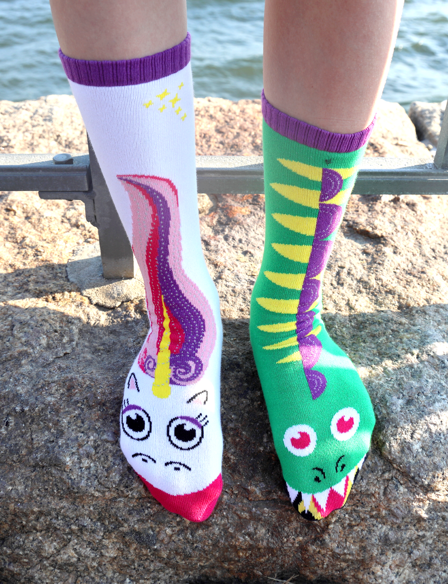 Pals Socks - Dragon & Unicorn Mismatched Adult Socks