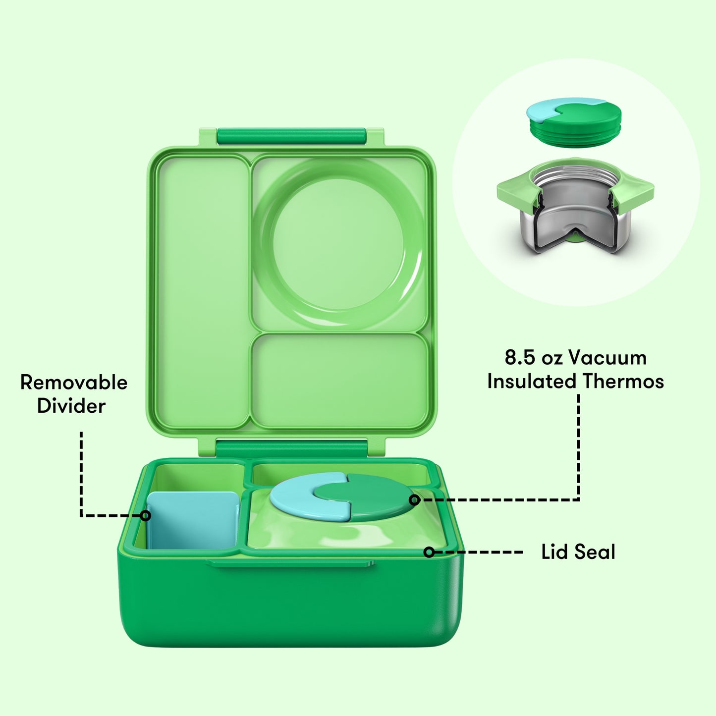 Omielife - OmieBox Bento -Apple Green