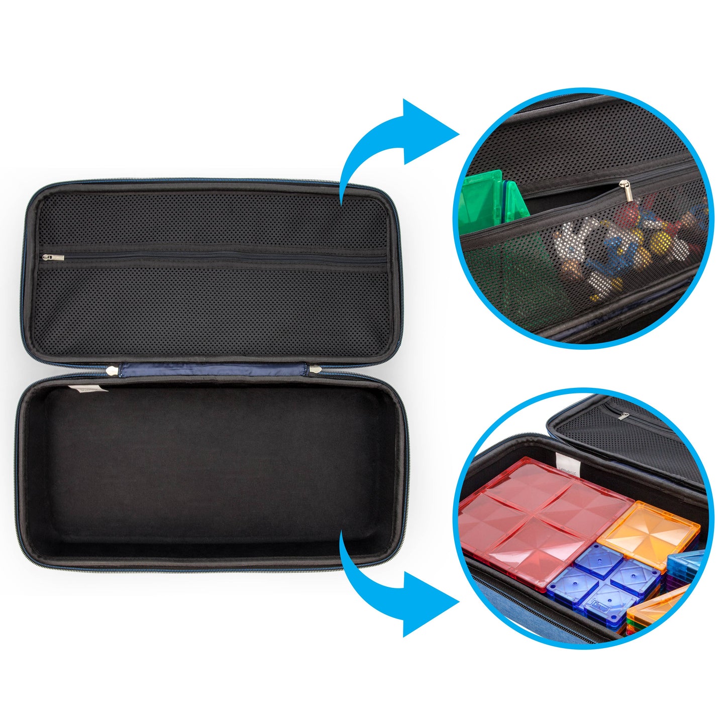PicassoTiles Portable Water Resistant Toy Storage Case