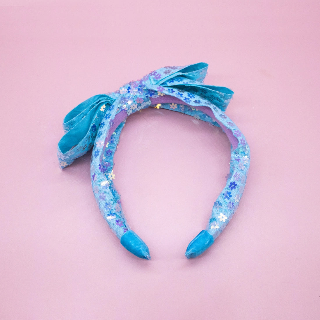 Frog Sac - Big Bow Headband - Double Layer Sequin