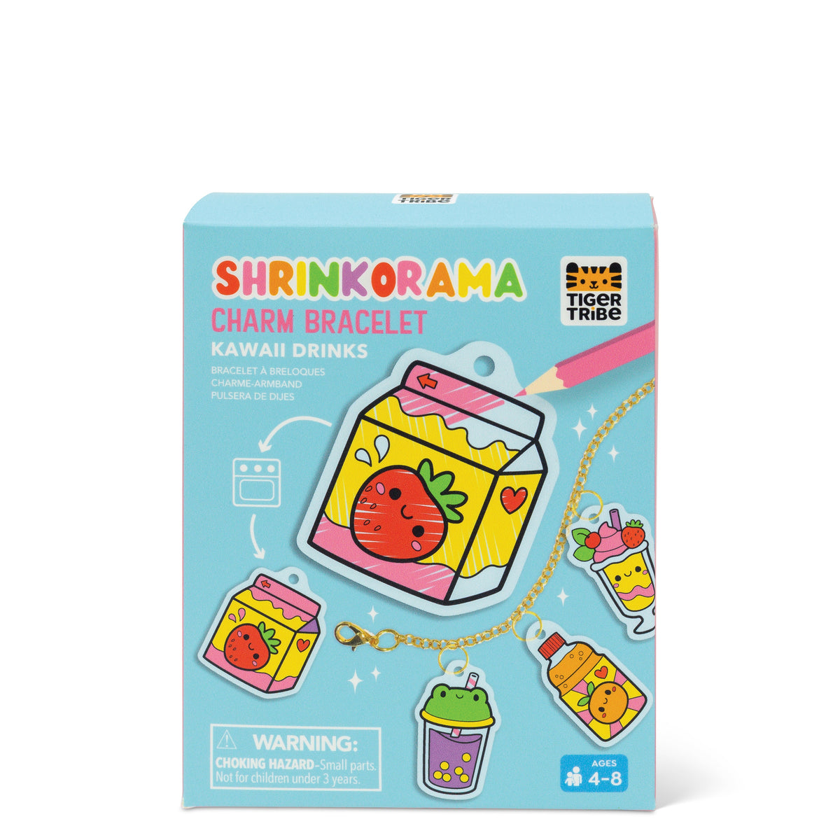 Tiger Tribe Shrinkorama Charm Bracelet Kawaii Drinks