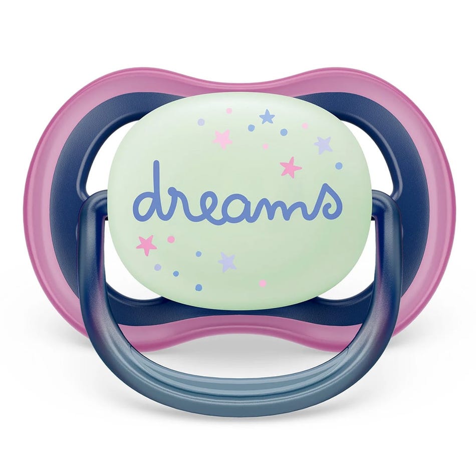 Philips Avent - Ultra Air Pacifier Night 2pk 6-18M Star+Dream