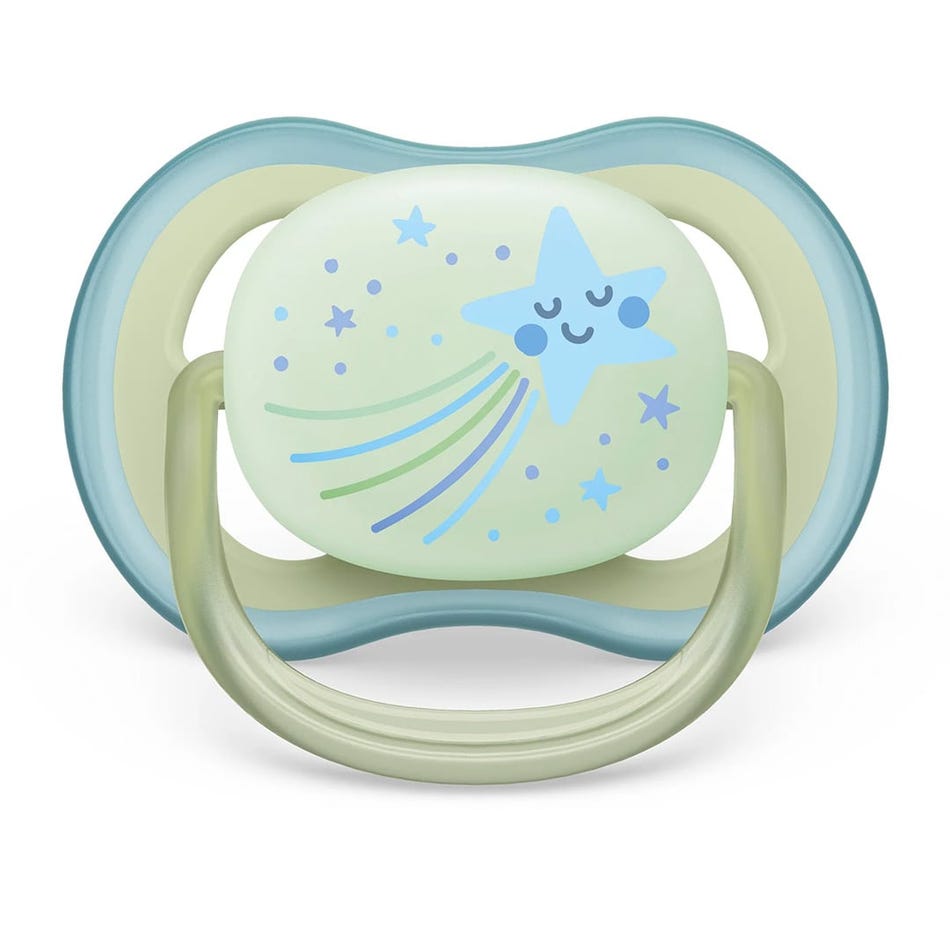 Philips Avent - Ultra Air Pacifier Night 2pk 0-6M Star+Owl