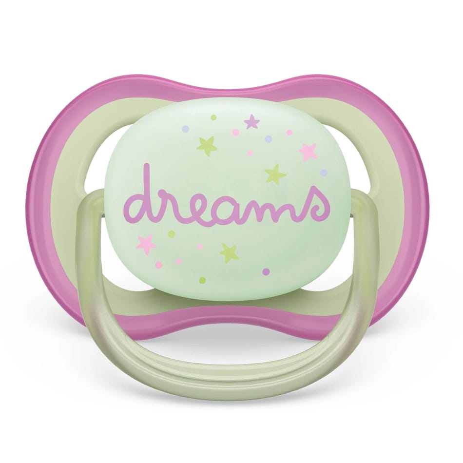 Philips Avent - Ultra Air Pacifier Night 2pk 0-6M Dragonfly+Dream