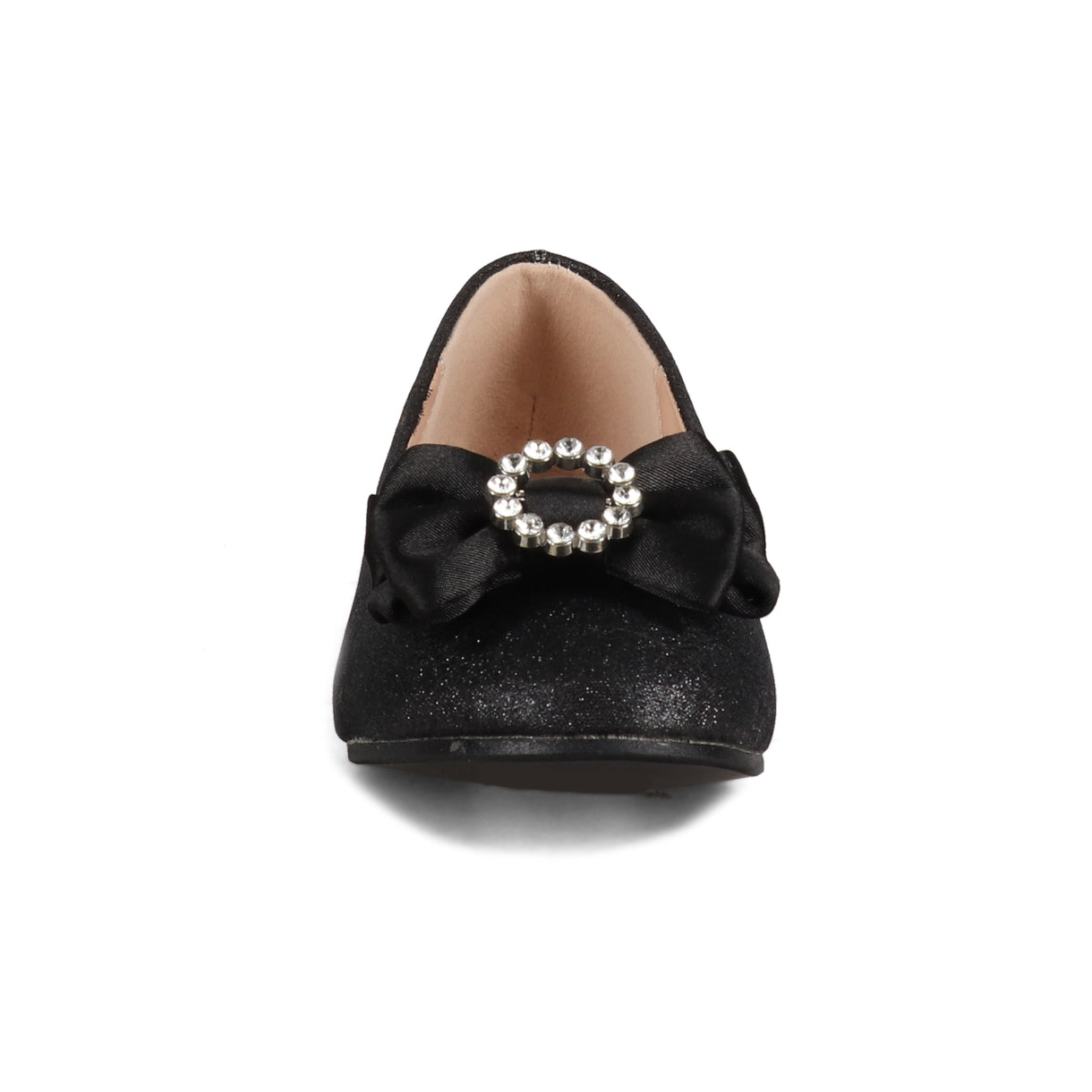 Badgley Mischka Girls Amelia Glitter Bow Flat