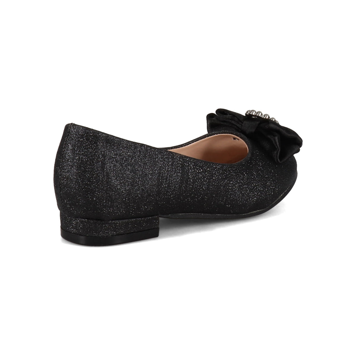 Badgley Mischka Girls Amelia Glitter Bow Flat