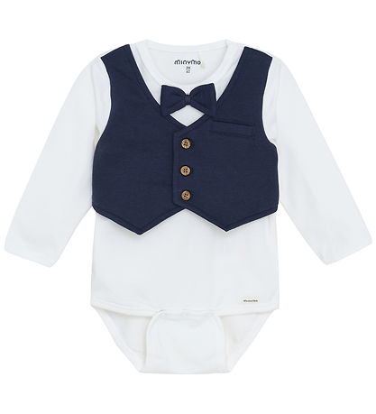 Minymo - Tuxedo Baby Body Suit - 3M