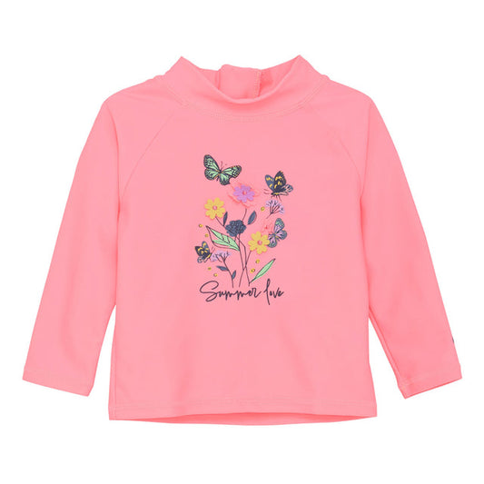 Color Kids UV Long Sleeve Sun Shirt Flower Rash guard - 1Y