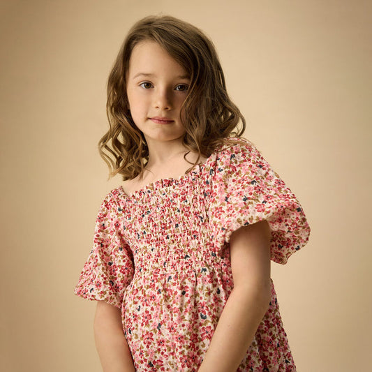Creamie Flower Structure Dress - 8Y