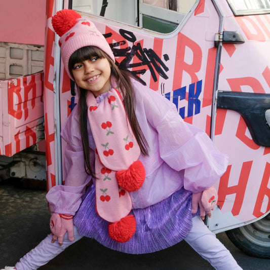 Rockahula - Cheerful Cherry Knitted Scarf