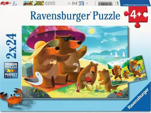 Ravensburger - Bear Family Vacations 2x24 Pc Puzzle