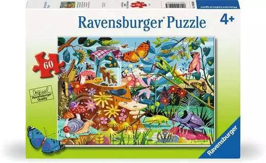 Ravensburger - Children’s Jigsaw Puzzle Greg Paprocki: Backyard Bug World - 60 Pieces Puzzle