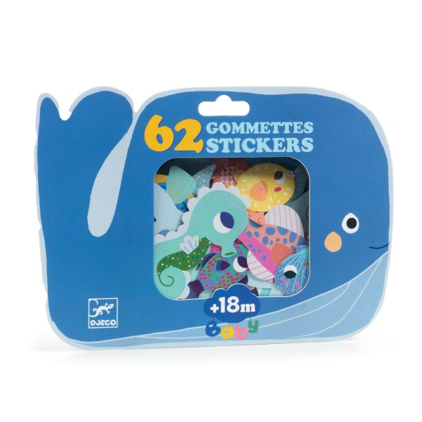 Djeco - Easy-Peal Die Cut Stickers 62pcs