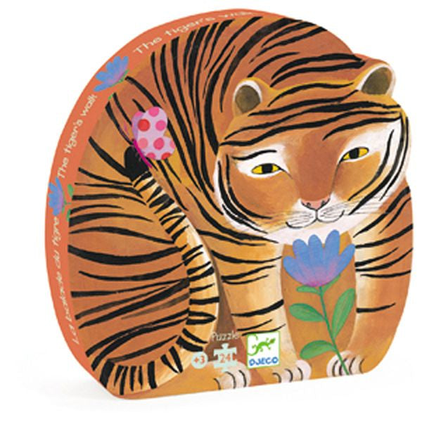 Djeco - Silhouette Puzzle : The Tiger's Walk - 24 pcs