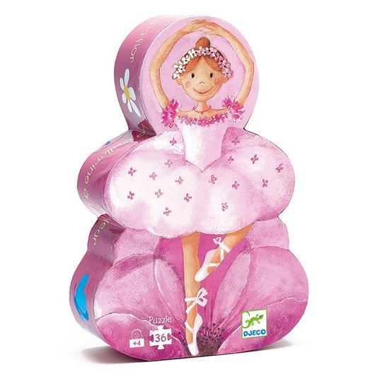 Djeco - Silhouette Puzzle: Ballerina - 36 pcs